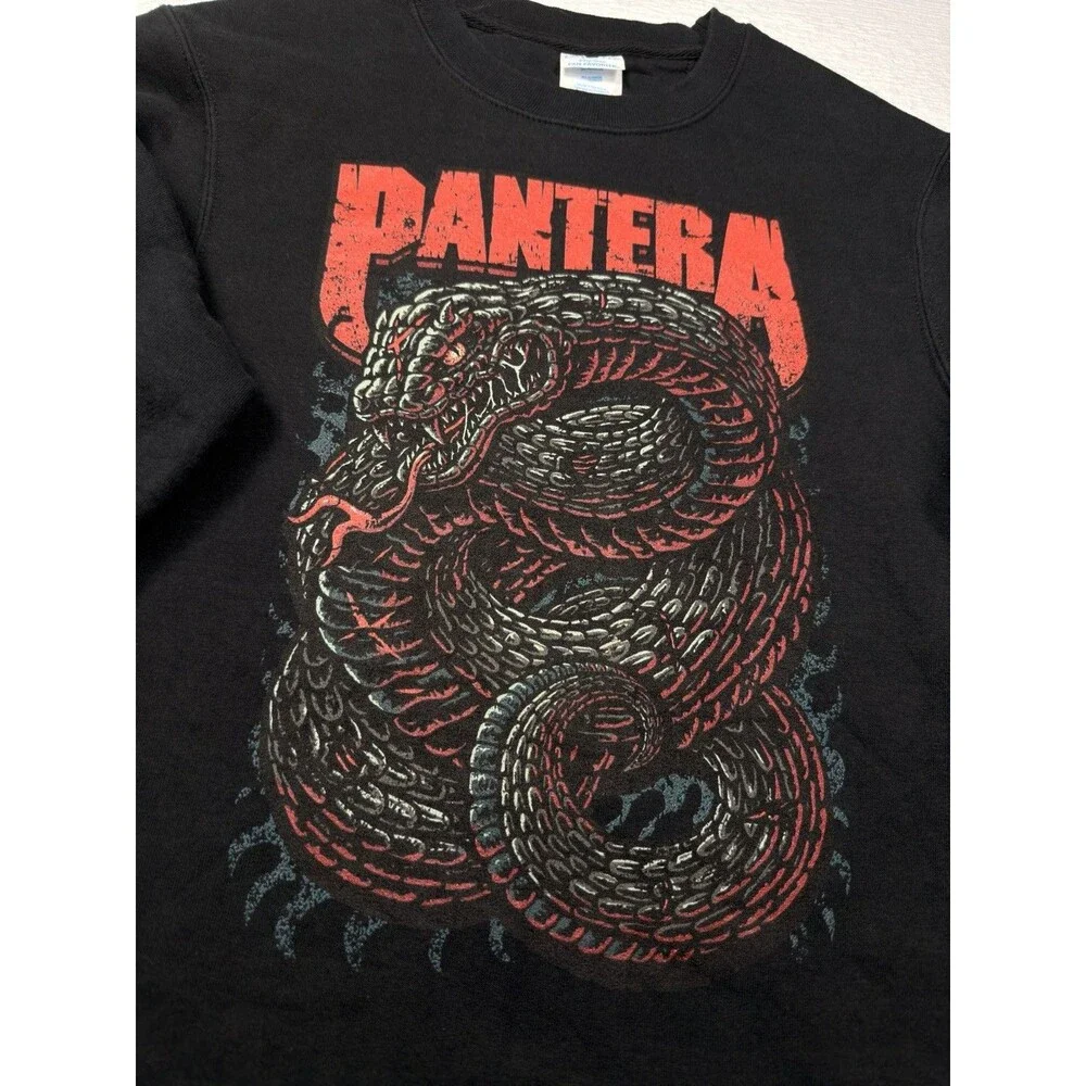 Pantera Venomous Snake Crewneck Sweatshirt Black S Official Metal Band Merch